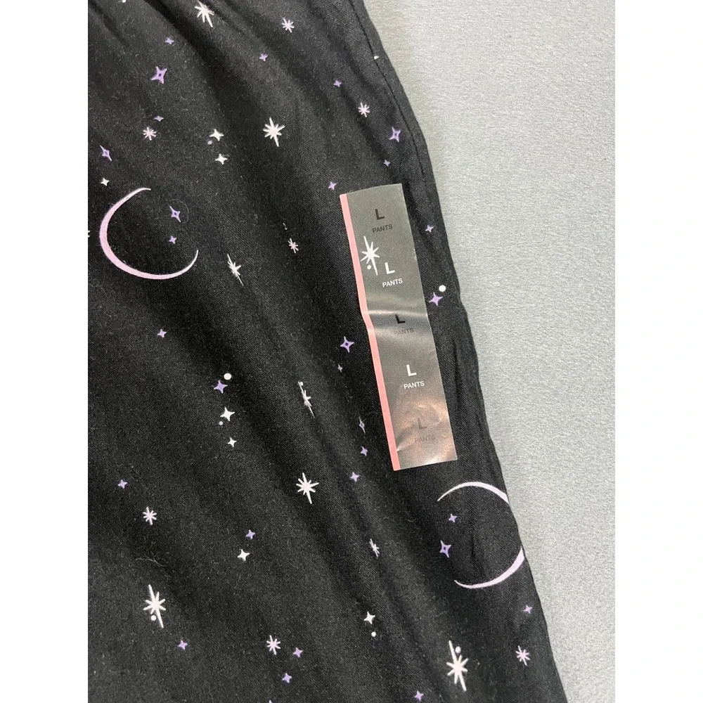 Hyde & EEK Celestial Moon Pants Whimsigoth Witchy Goth Black Cotton Large